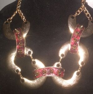 Gold Toned Vintage Statement Necklace
